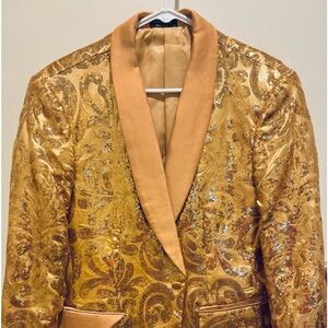 Men’s gold glitter blazer size small